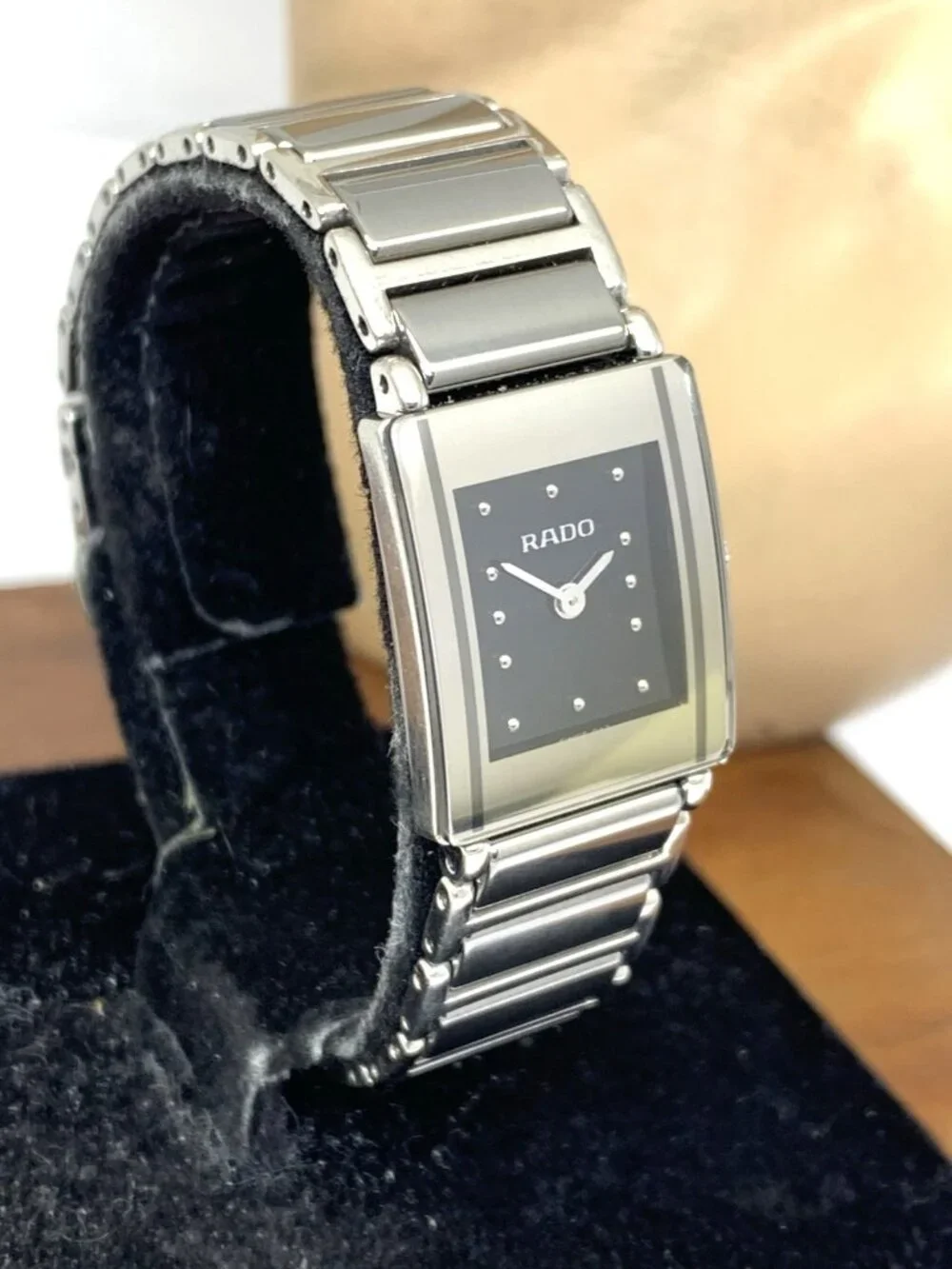 Rado Women's Watch 153.0488.3 Diastar Swiss Quartz Gray Titanium Tank 18mm - Picture 11 of 12